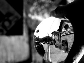 Street Lensball reflection