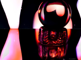 Lensball heart reflection