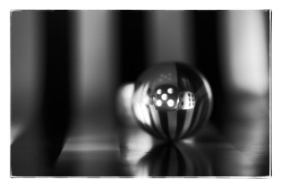 dice, stripes and lensball