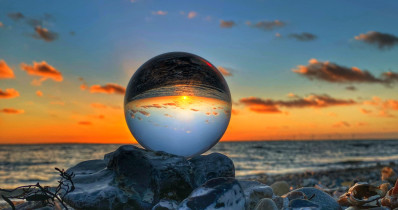 Lensball sunset