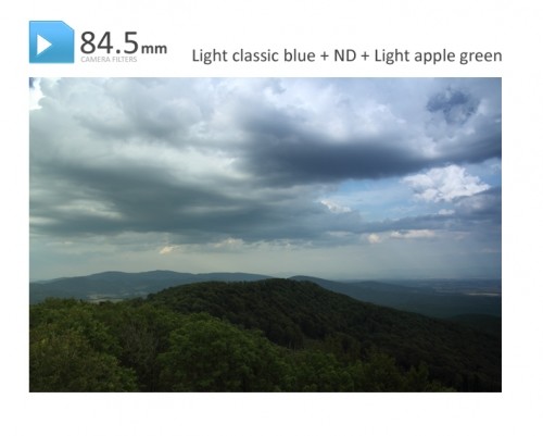 84.5mm Light Classic Blue Kleurverloopfilter Professional - Afbeelding 3