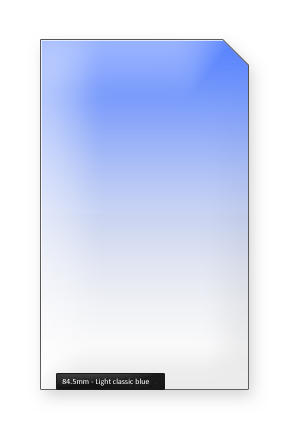 84.5mm Light Classic Blue Kleurverloopfilter Professional